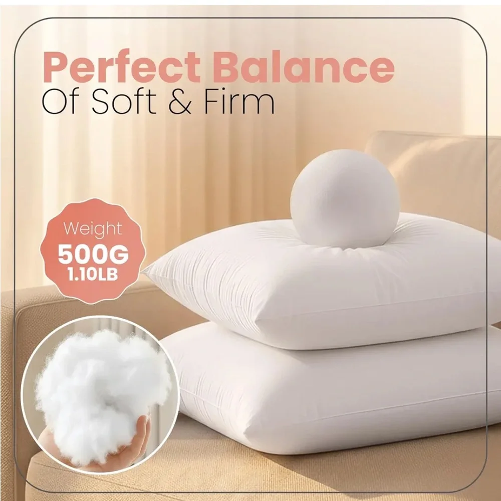 New in box Utopia Bedding Throw Pillow Inserts - White (2 Pack)